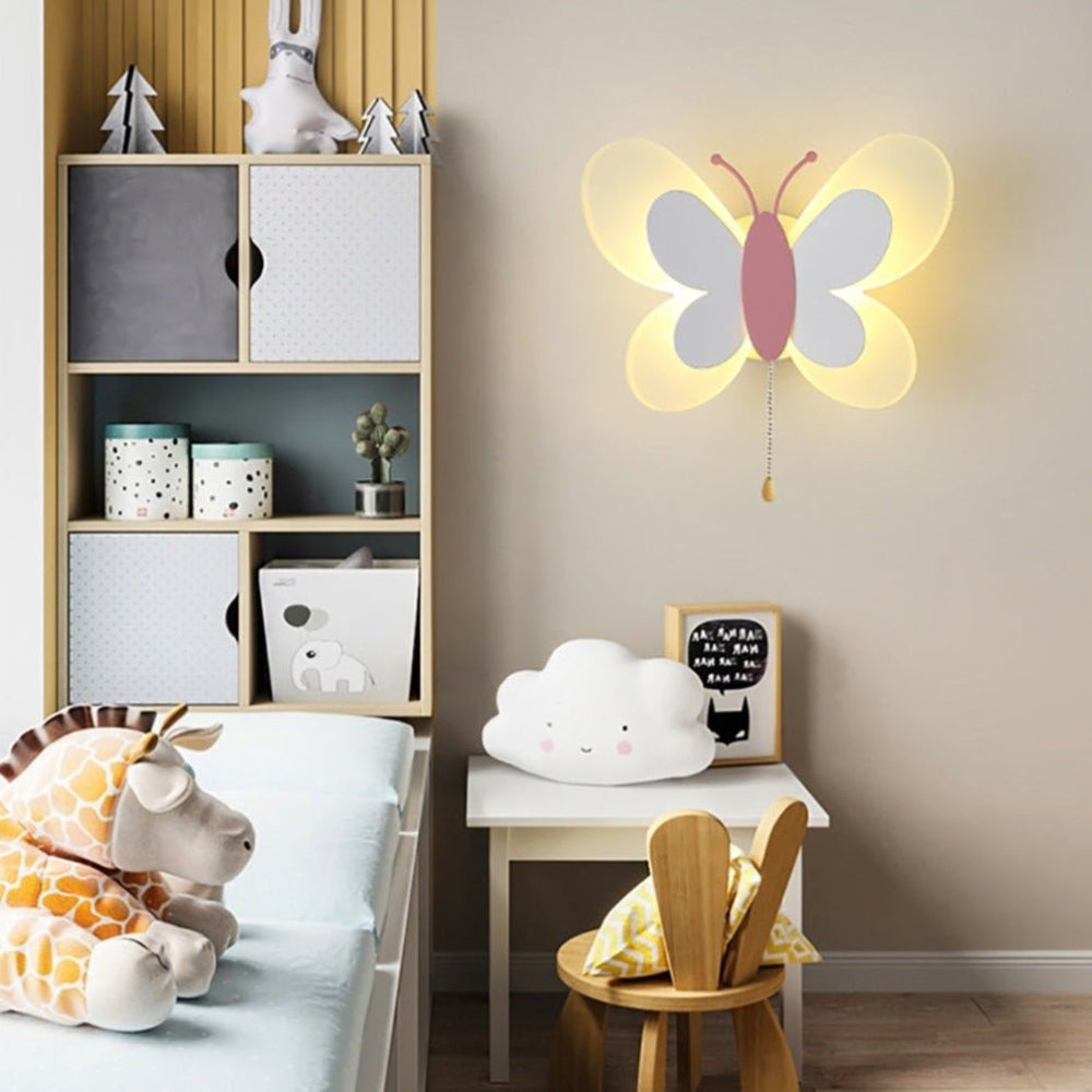 LumoWings LED-Wandleuchte modern mit Schmetterlingsdesign Gold fürs Wohnzimmer