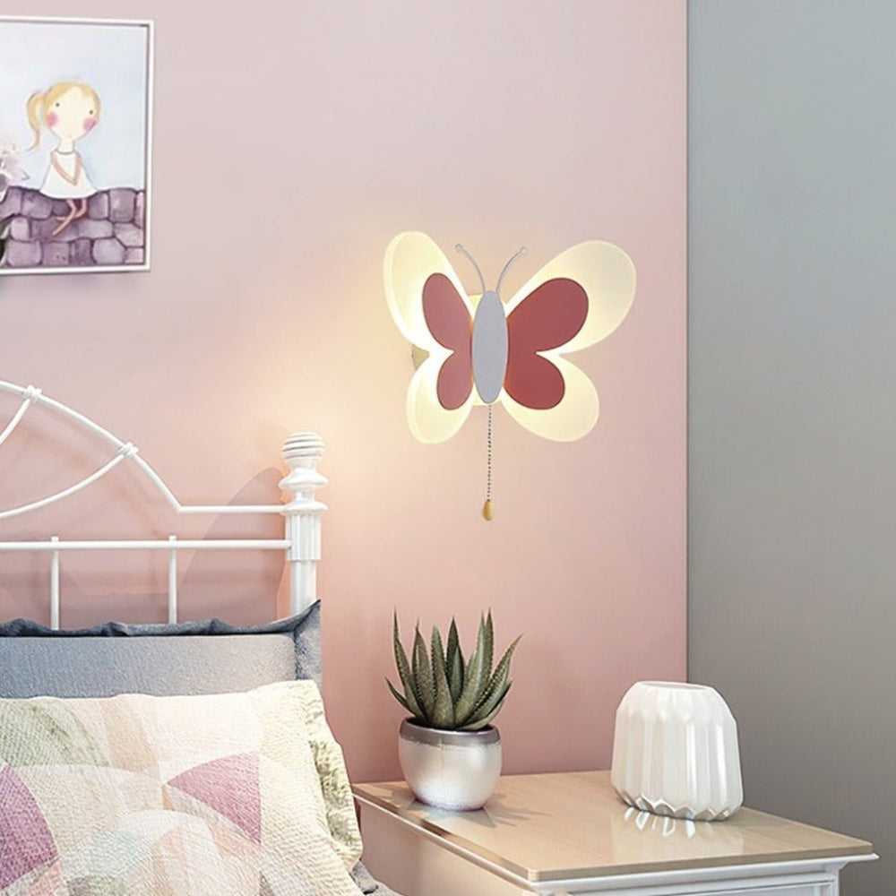 LumoWings LED-Wandleuchte modern mit Schmetterlingsdesign Gold fürs Wohnzimmer
