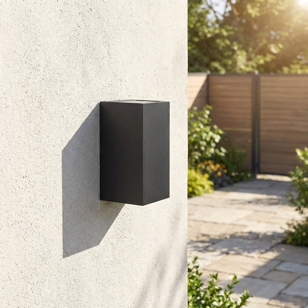 LED Außenwandleuchte Quadratisch IP65 Wasserdicht Up & Down Beleuchtung Modern für Fassade Terrasse und Eingangsbereich