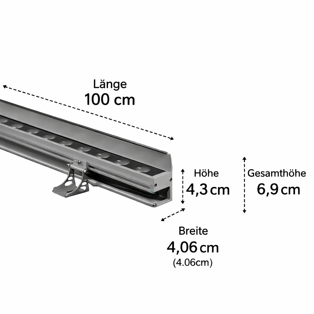 LED Außenwandleuchte Warmweiß Außen IP65 mit Aluminium Gehäuse Modern für Fassade und Terrasse