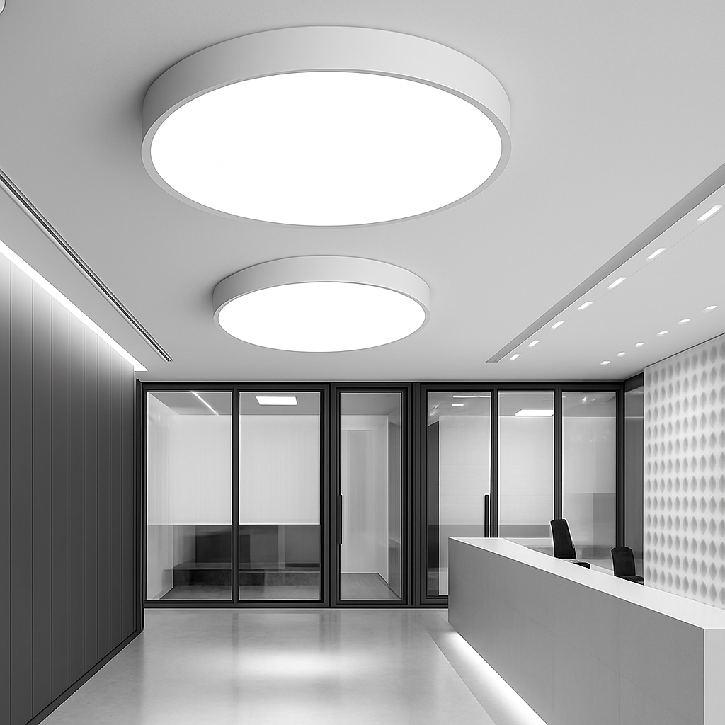 LED Deckenleuchte | Flaches Profil, Milchglasdiffusor 1