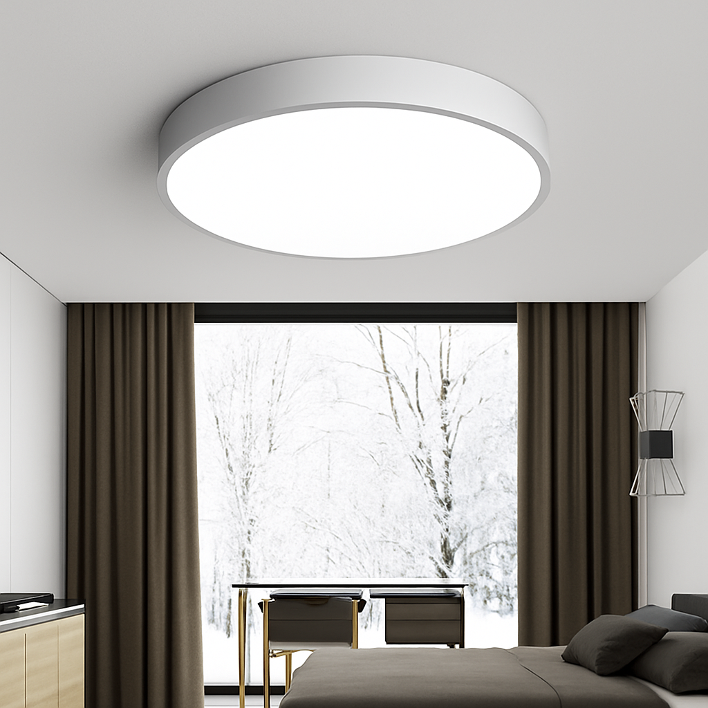 LED Deckenleuchte | Flaches Profil, Milchglasdiffusor 4