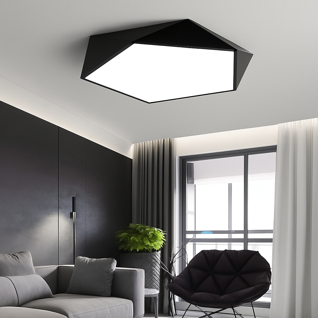 LED Deckenleuchte | Geometrische Form, Lackierte Metallstruktur 2