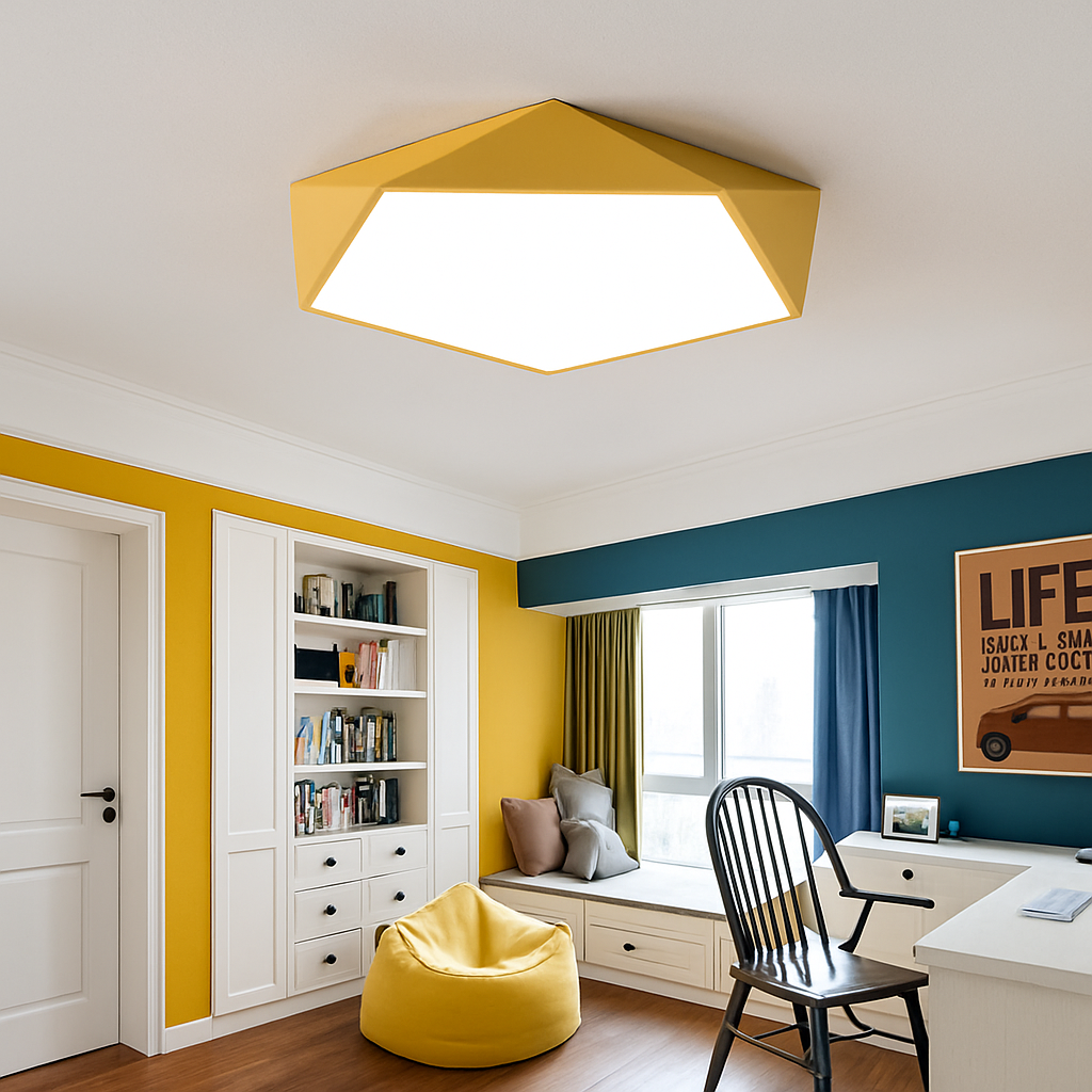 LED Deckenleuchte | Geometrische Form, Lackierte Metallstruktur 6