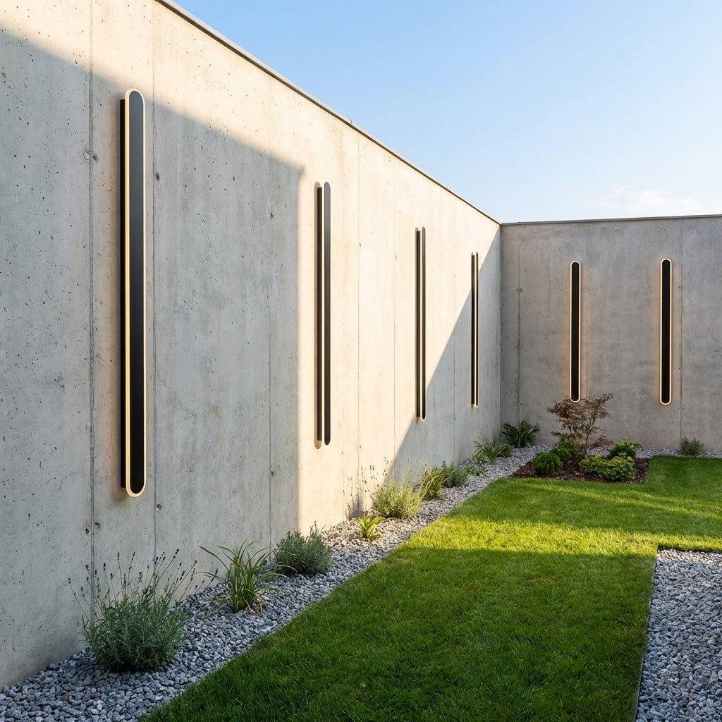 LED Wandleuchte Warmweiß Außen IP65 Wasserdicht aus Schmiedeeisen Modern für Fassade und Terrasse in Schwarz