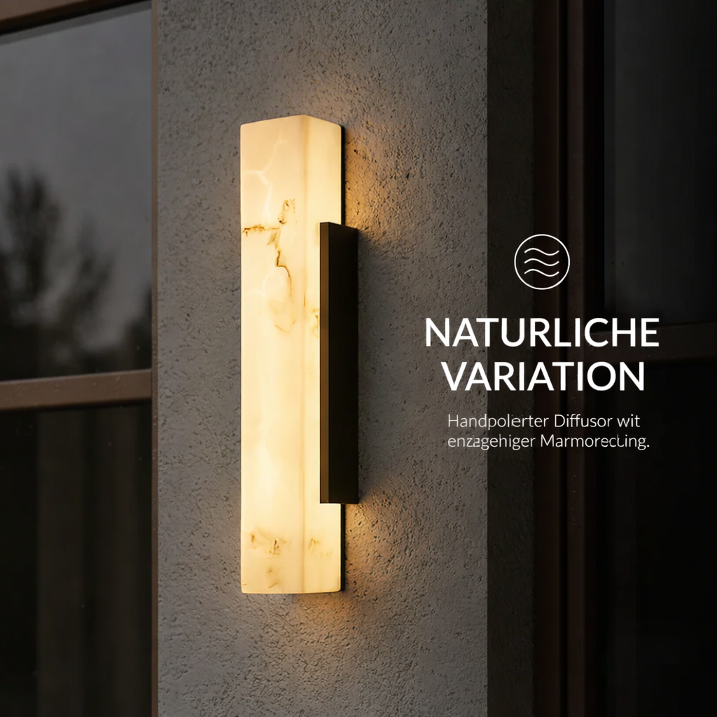 LED Wandleuchte Warmweiß Außen IP65 Wetterfest mit Marmoreffekt Modern für Fassade und Eingang