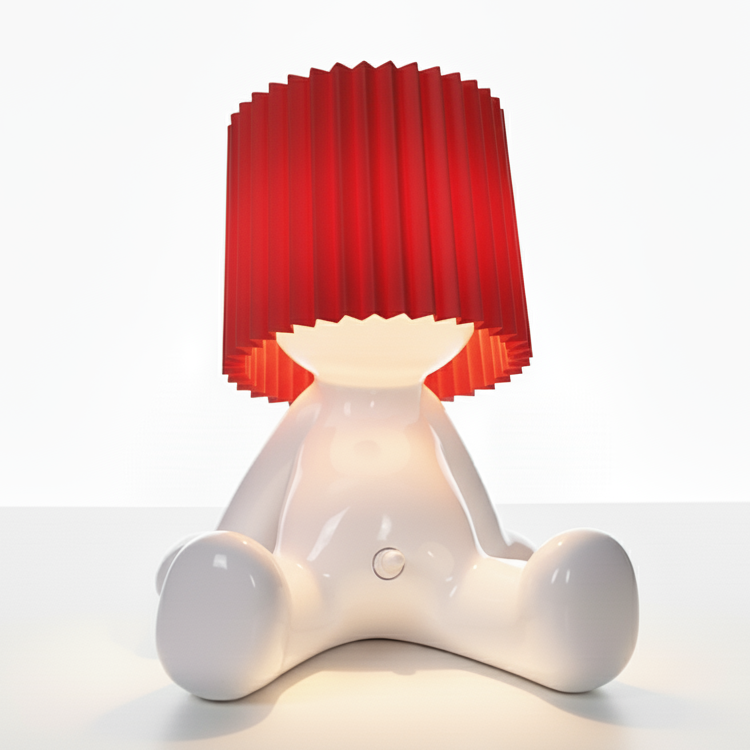 Sitz-Bruno – Witzige Akku-Tischlampe sitzend | 8 Farben LED