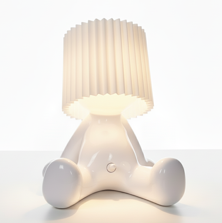 Sitz-Bruno – Witzige Akku-Tischlampe sitzend | 8 Farben LED
