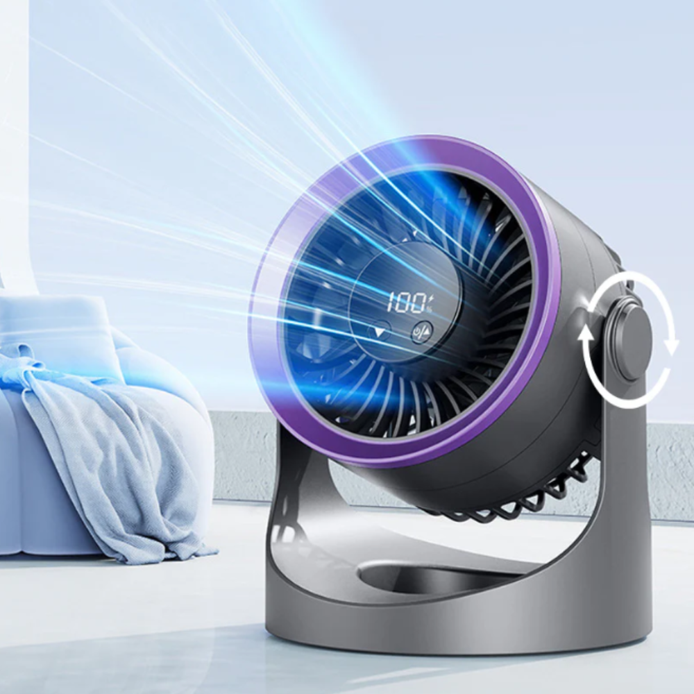 Mini Ventilator mit USB Aufladung & Licht – Tragbar, Kompakt – Für Büro & Schlafzimmer