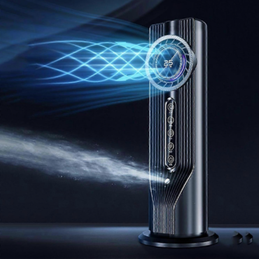 Turmventilator Leise USB-Wasser Kühler 6 Stufen – 100ML Wassertank – Mit Timer – Ideal für Schlafzimmer