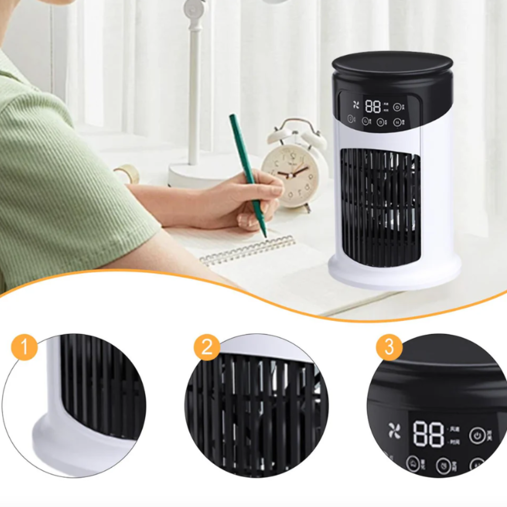Mobiles Klimagerät Maxbell 5V USB – Leise 36dB – 300ml Wassertank – Für Büro & Schlafzimmer