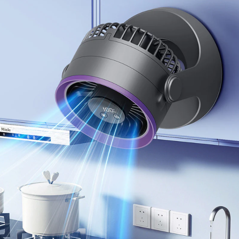 Mini Ventilator mit USB Aufladung & Licht – Tragbar, Kompakt – Für Büro & Schlafzimmer