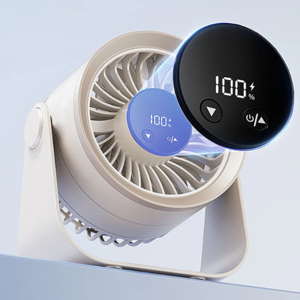 Mini Ventilator mit USB Aufladung & Licht – Tragbar, Kompakt – Für Büro & Schlafzimmer