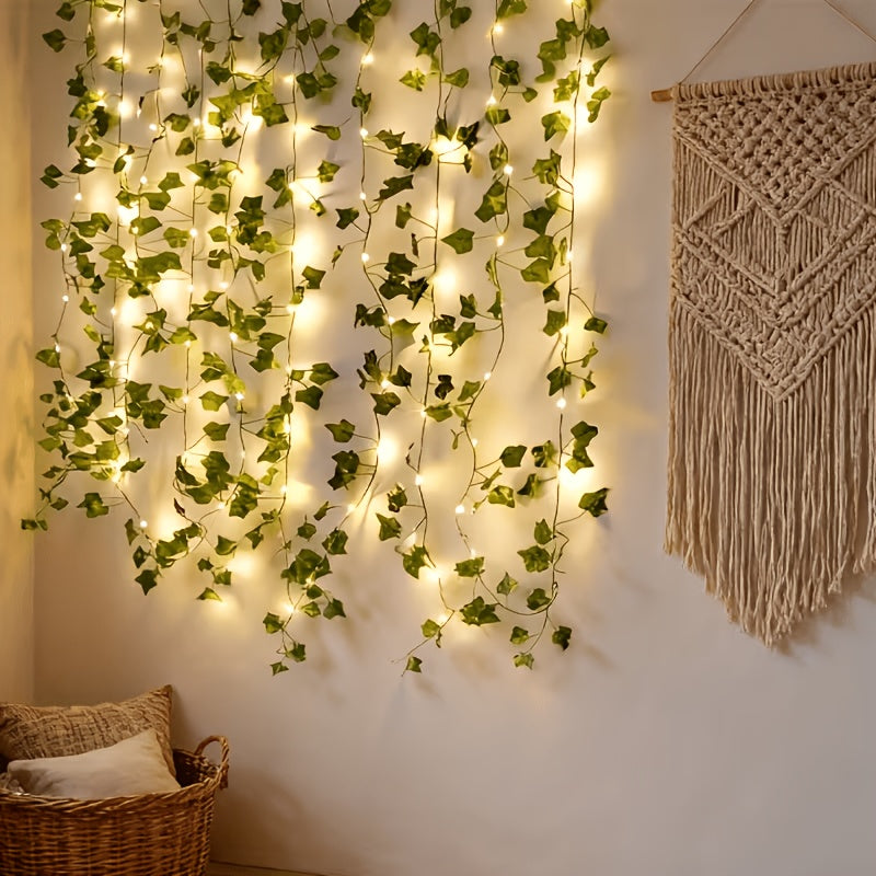 Lichterkette Outdoor | Efeublatt-Design, Solarbetrieben, 7 Meter Länge 5