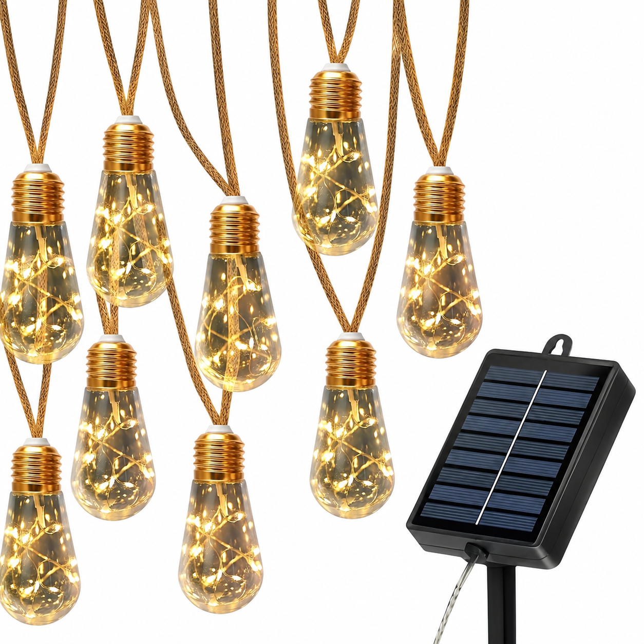 Lichterkette Outdoor | Metallstruktur, 8 Lichtmodi, 7,5 m 0