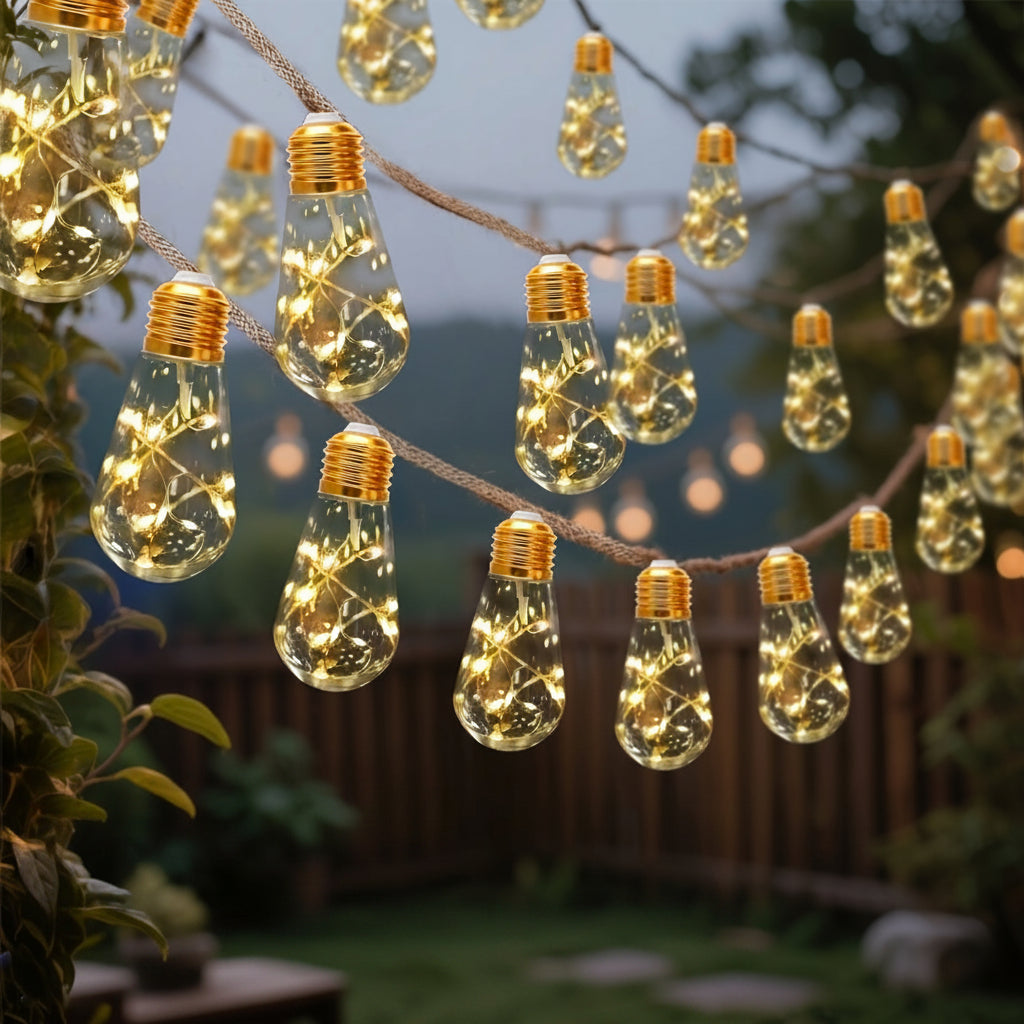 Lichterkette Outdoor | Metallstruktur, 8 Lichtmodi, 7,5 m 4
