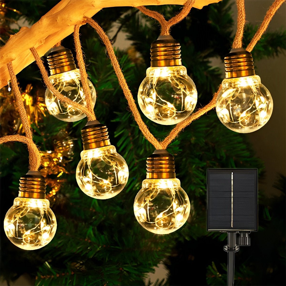 Lichterkette | Retro Solar-Filament, Wasserdicht 2