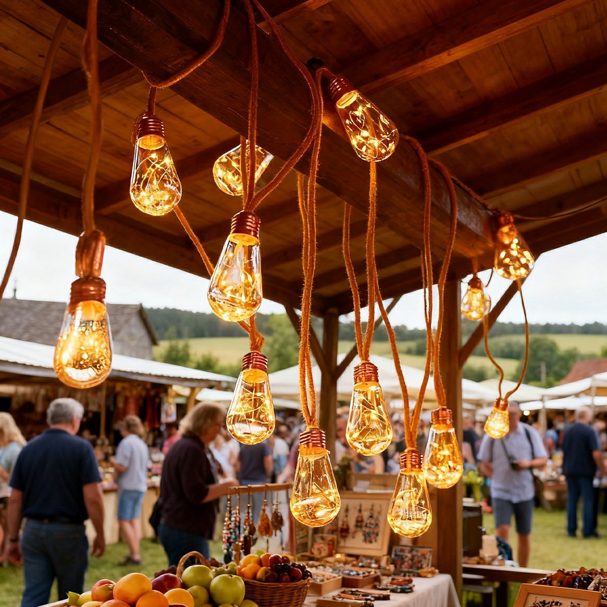 Lichterkette | Retro Solar-Filament, Wasserdicht 4