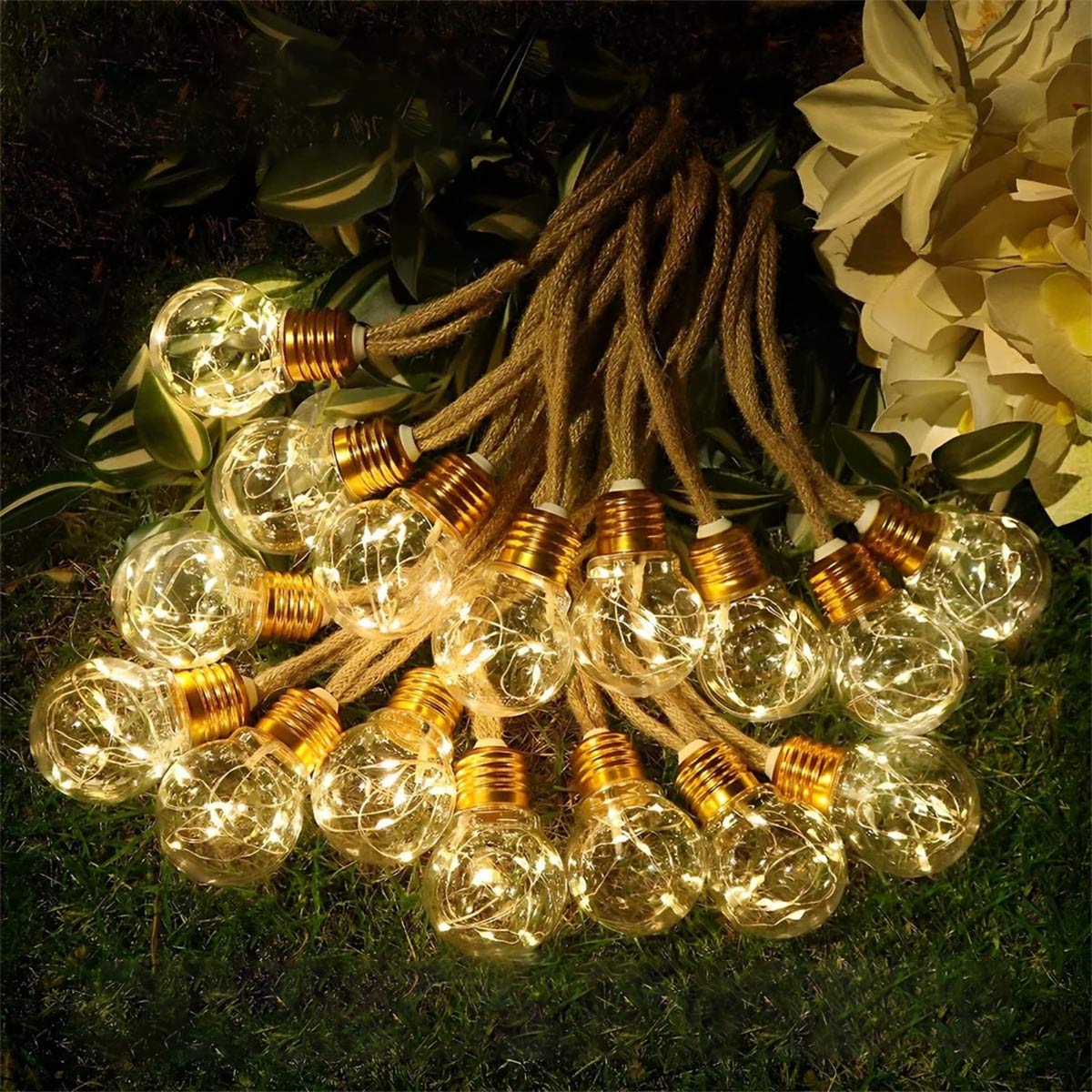 Lichterkette | Retro Solar-Filament, Wasserdicht 5