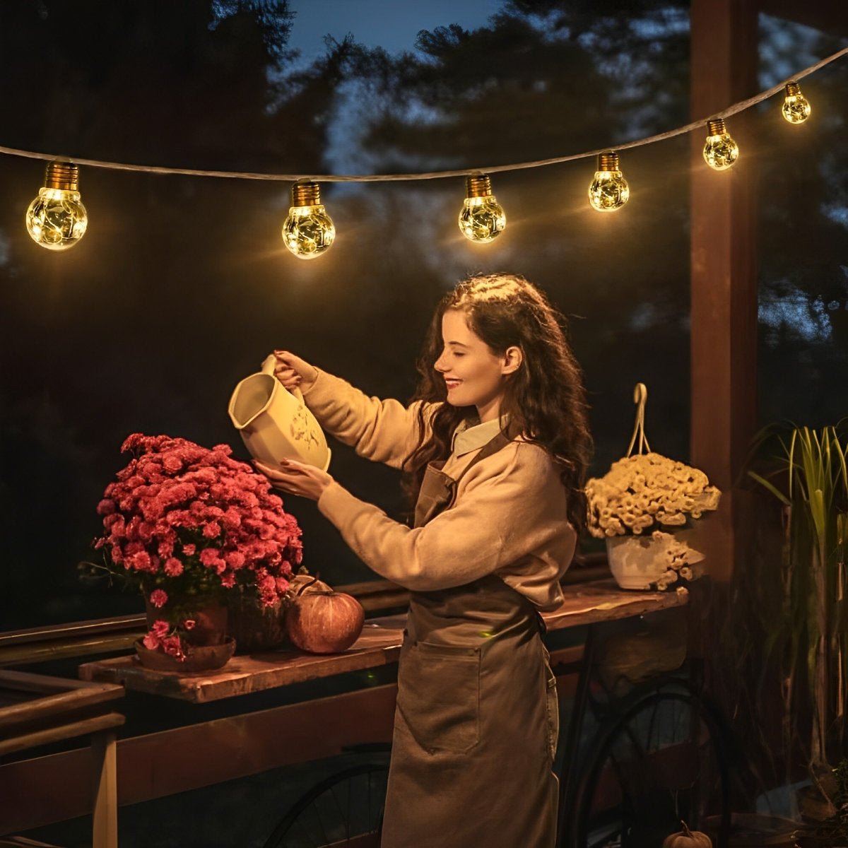 Lichterkette | Retro Solar-Filament, Wasserdicht 7