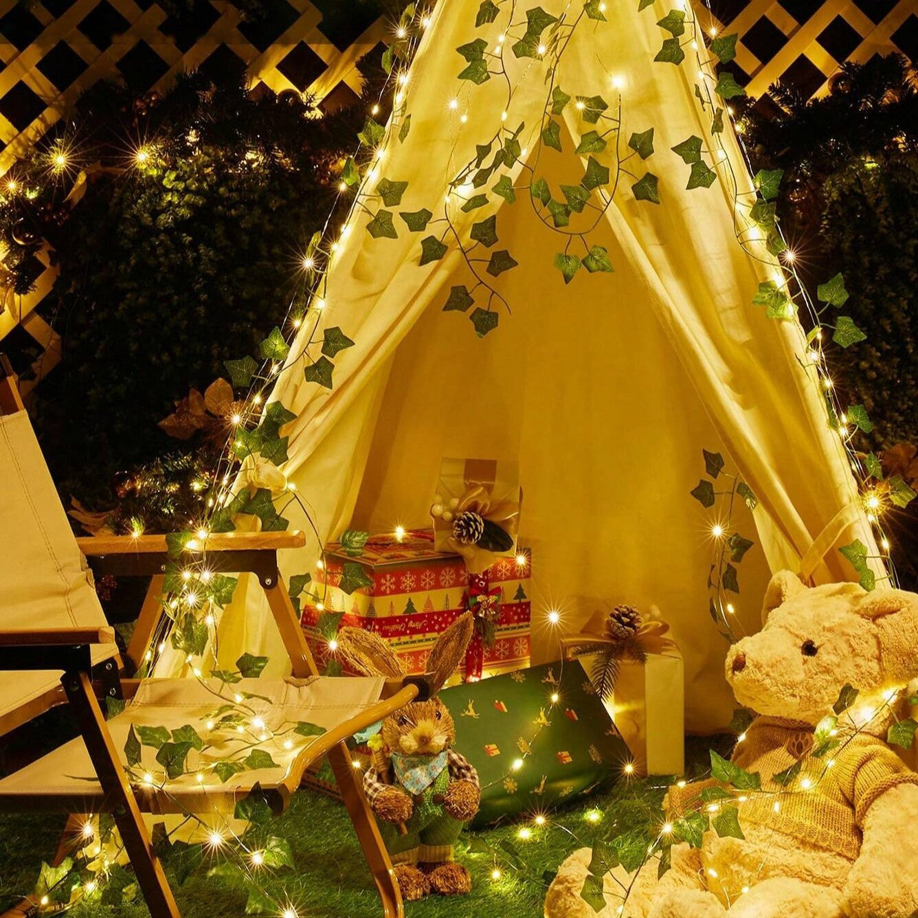 LumiRank Lichterranke Vintage LED Girlande Warmweiß für Garten