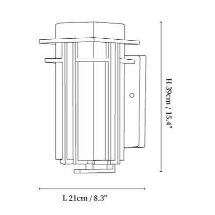 VelaLux Außenwandleuchte Modern E27 Schwarz für Terrasse