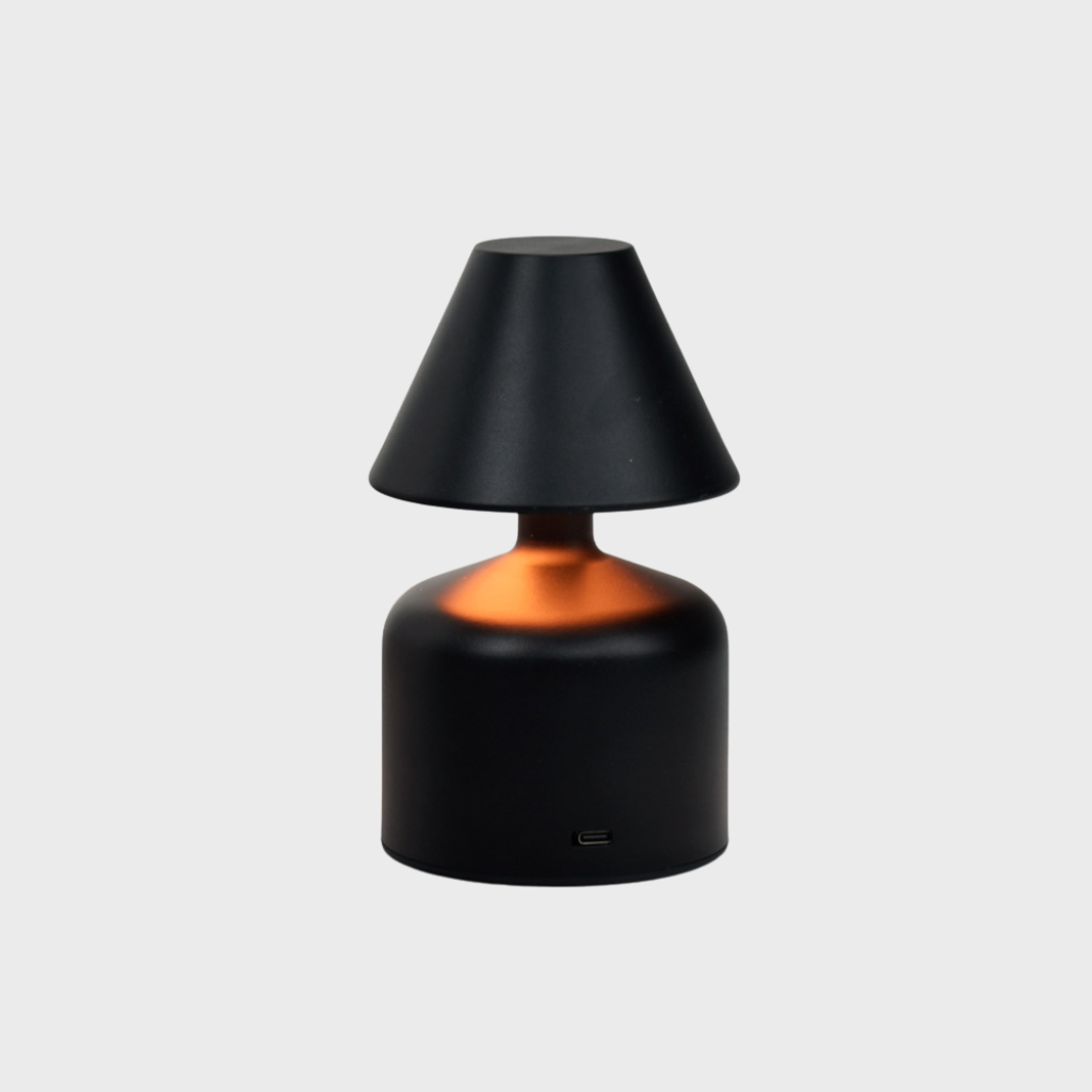 LumoKreis Tischlampe Modern dimmbar LED Holz für Wohnzimmer