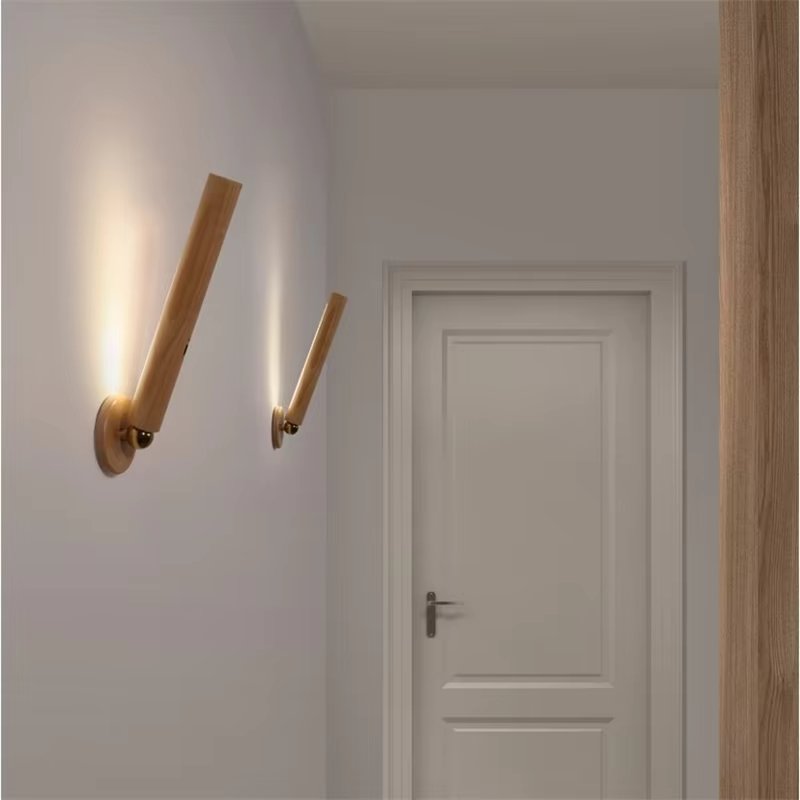 OakLume - Schlanke wiederaufladbare Wandlampe aus Holz