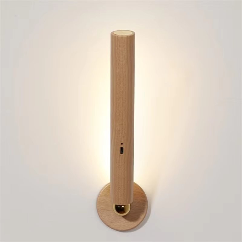 OakLume - Schlanke wiederaufladbare Wandlampe aus Holz