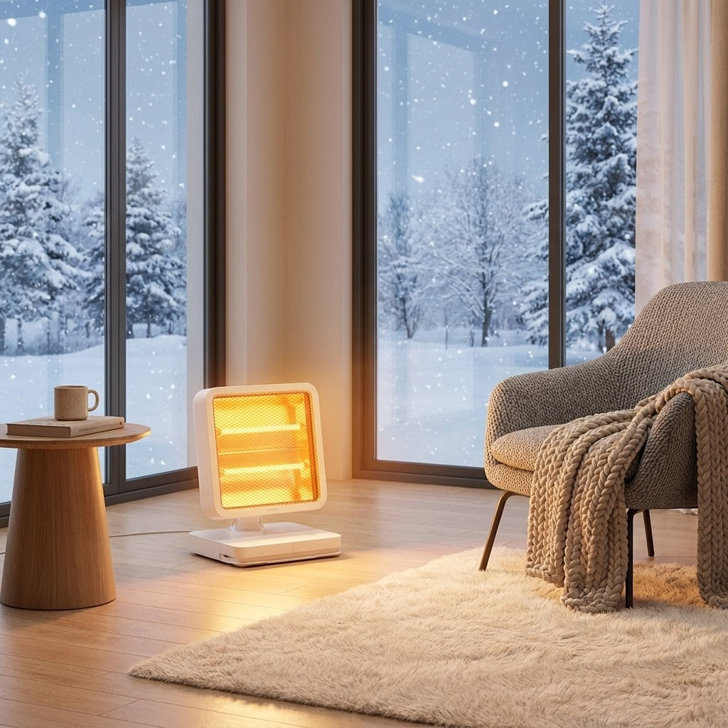 Mini-Elektro-Heizlüfter 500 W – Kompakter, Energiesparender Fußwärmer für Schnelles Aufheizen im Büro und Zuhause 1