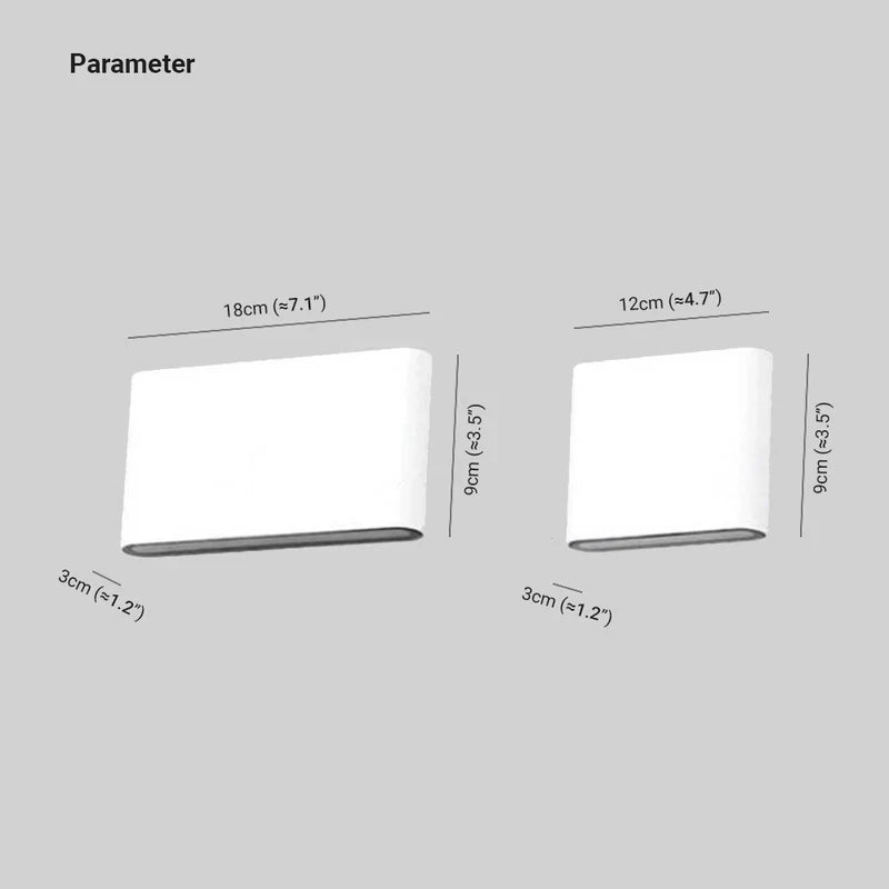 Moderne wasserdichte LED Wandleuchte doppelte Lichtquelle