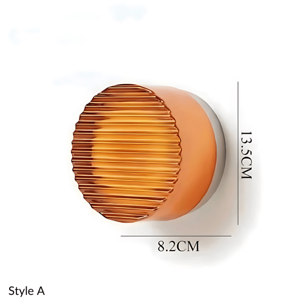 RundLuma LED-Wandleuchte modern mit warmem Licht Schwarz fürs Wohnzimmer