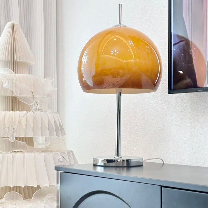 MushGlow Bauhaus Tischlampe – Modernes Pilzdesign Dimmbar Weiß Wohnzimmer