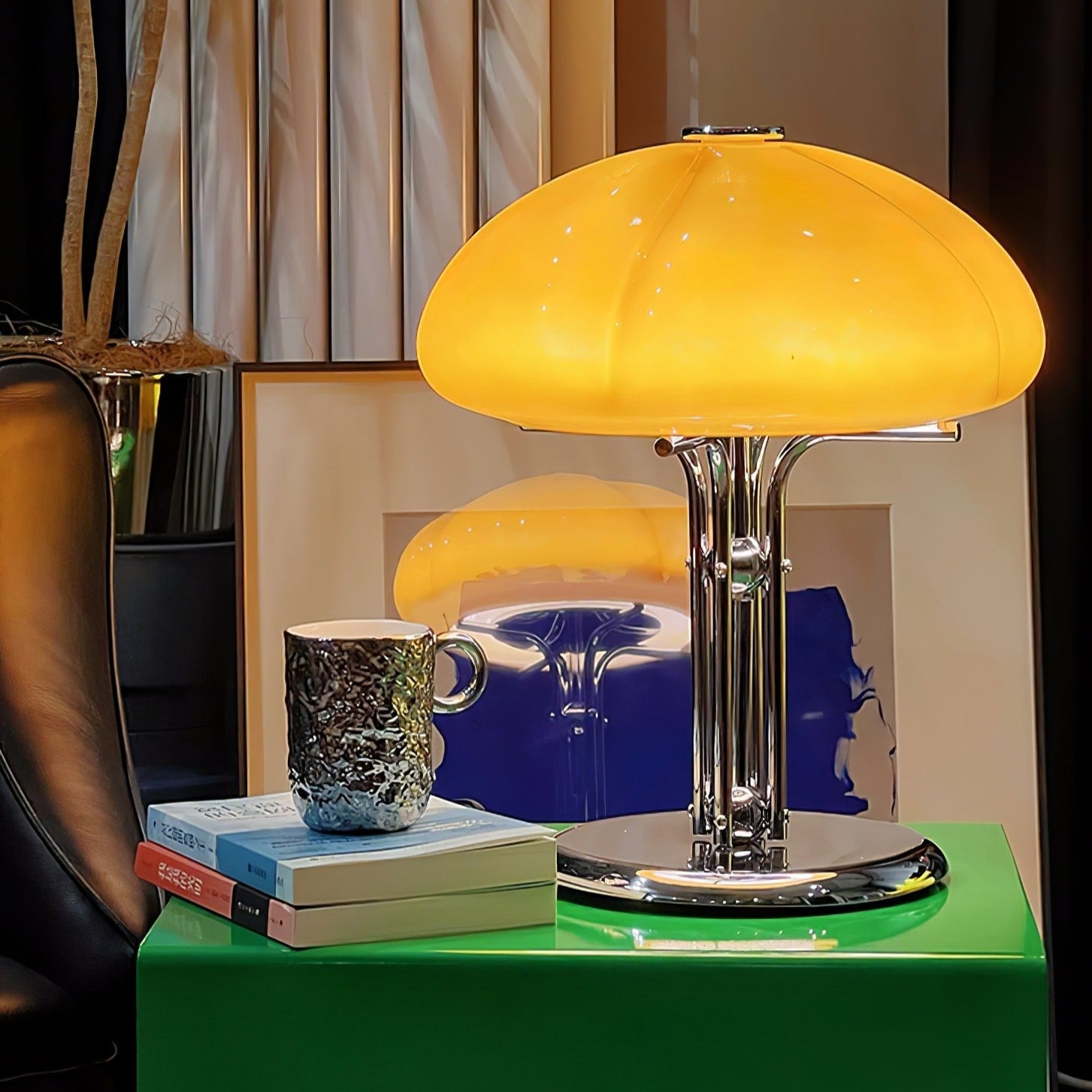 MushGlow Bauhaus Tischlampe – Modernes Pilzdesign Dimmbar Weiß Wohnzimmer