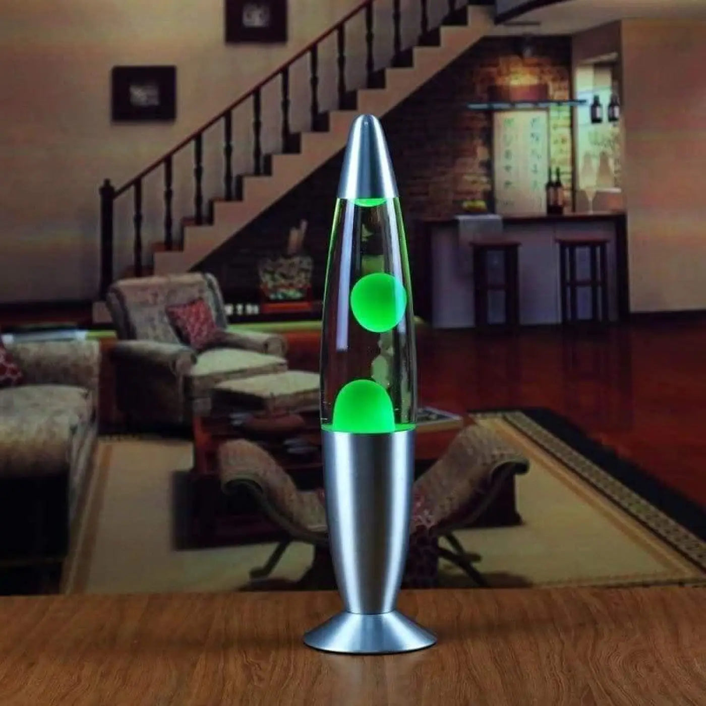 Nachttischlampe | Glas mit Farbigen Wachs, Metall- oder Glassockel 2