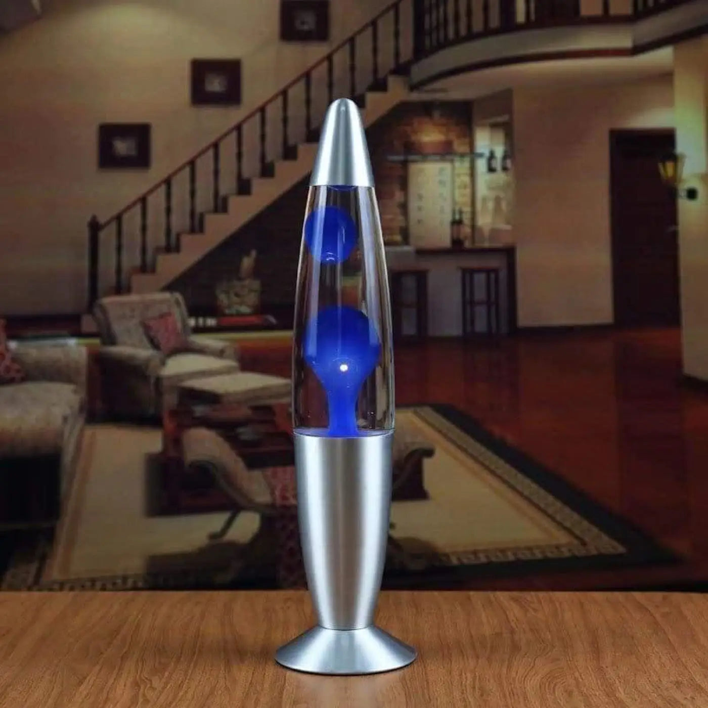 Nachttischlampe | Glas mit Farbigen Wachs, Metall- oder Glassockel 3