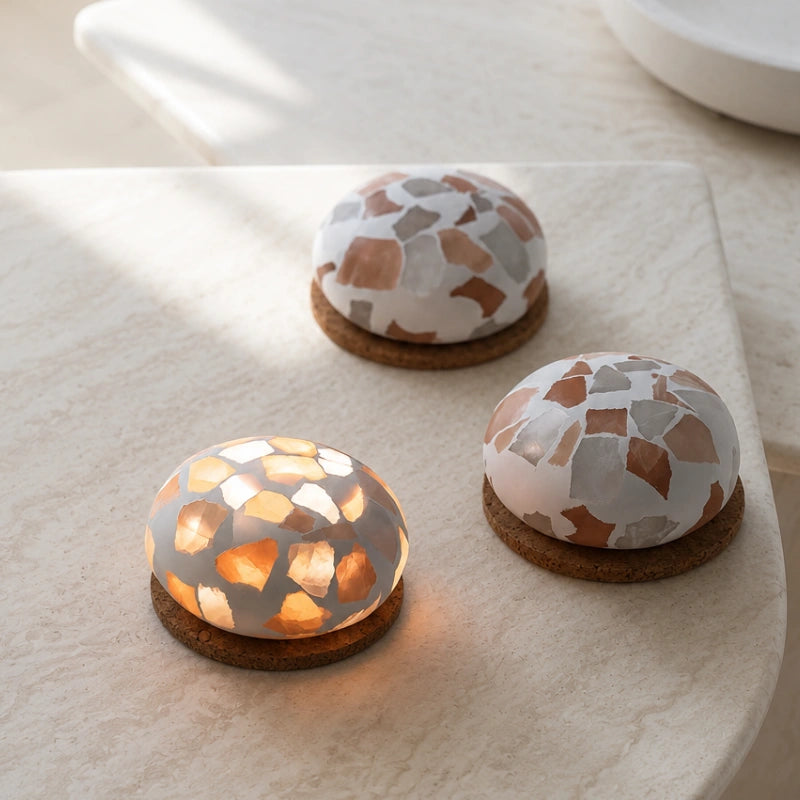 Nachttischlampe | Mineralisches Finish, Kabellos Wiederaufladbar 9