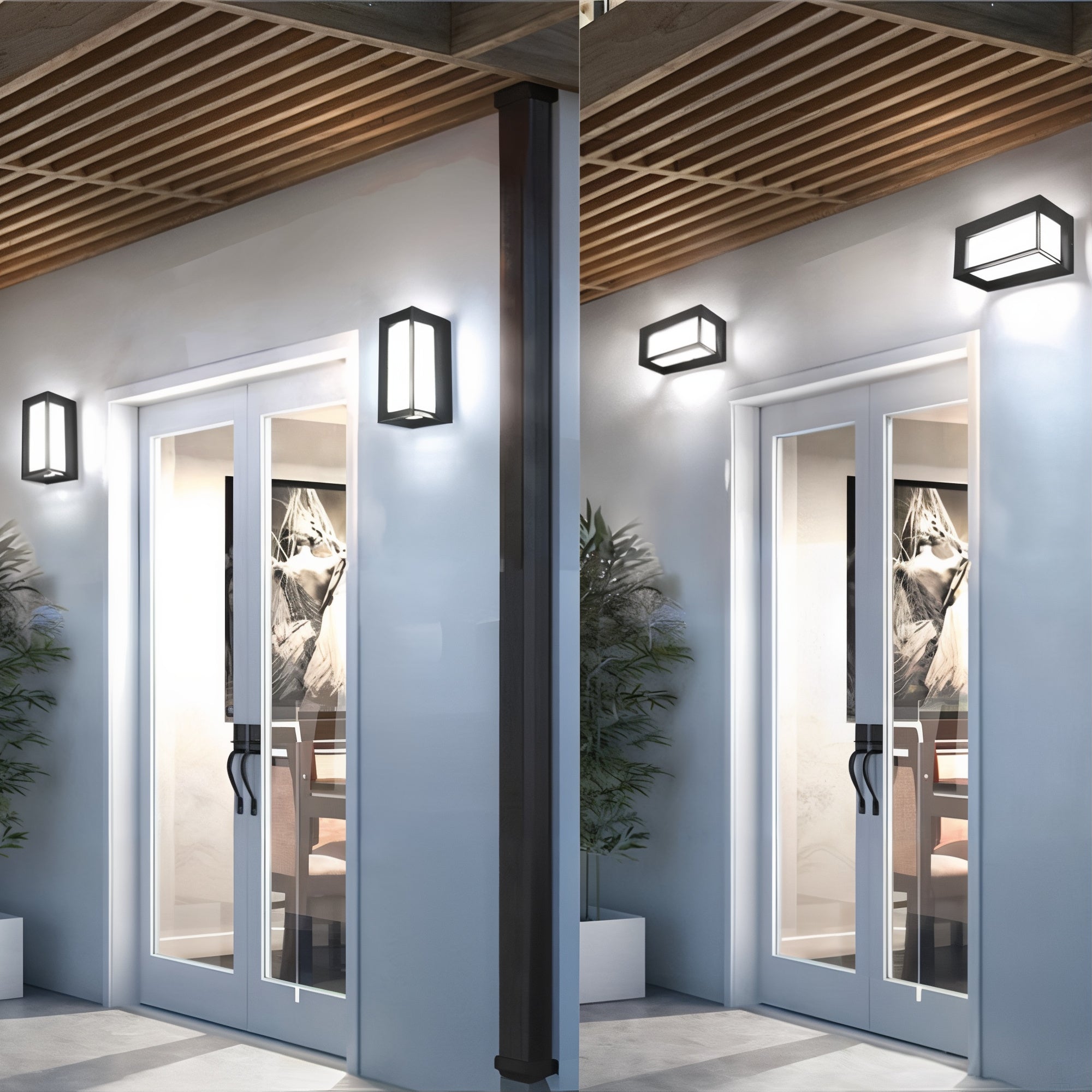 NovaLight LED Außenwandleuchte – Schwarz Modern Wasserdicht