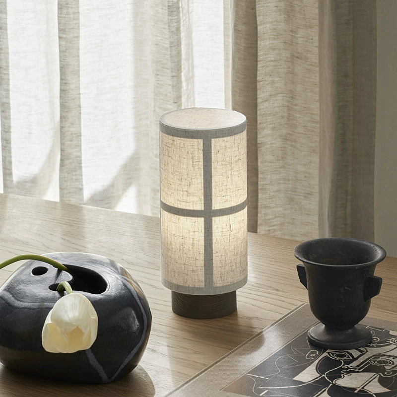 ZenLumi Tischlampe im Japan-Stil – Seidenoptik, Beige, für Wohnzimmer