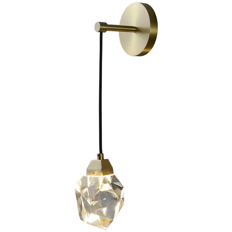 CrystalSpark Moderne LED-Wandleuchte mit Kristallen - Elegante Beleuchtung für den Wohnbereich