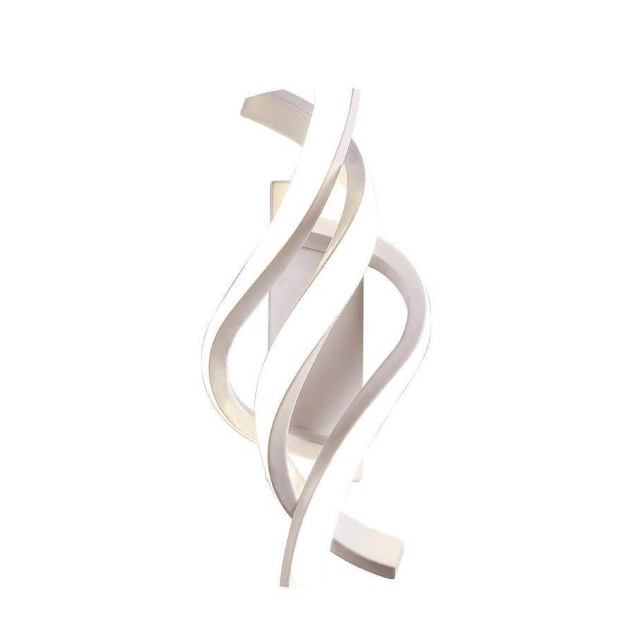 Spiral-LED Wandleuchte - Modernes Spiral-Design in Weiß und Schwarz für das Wohnzimmer