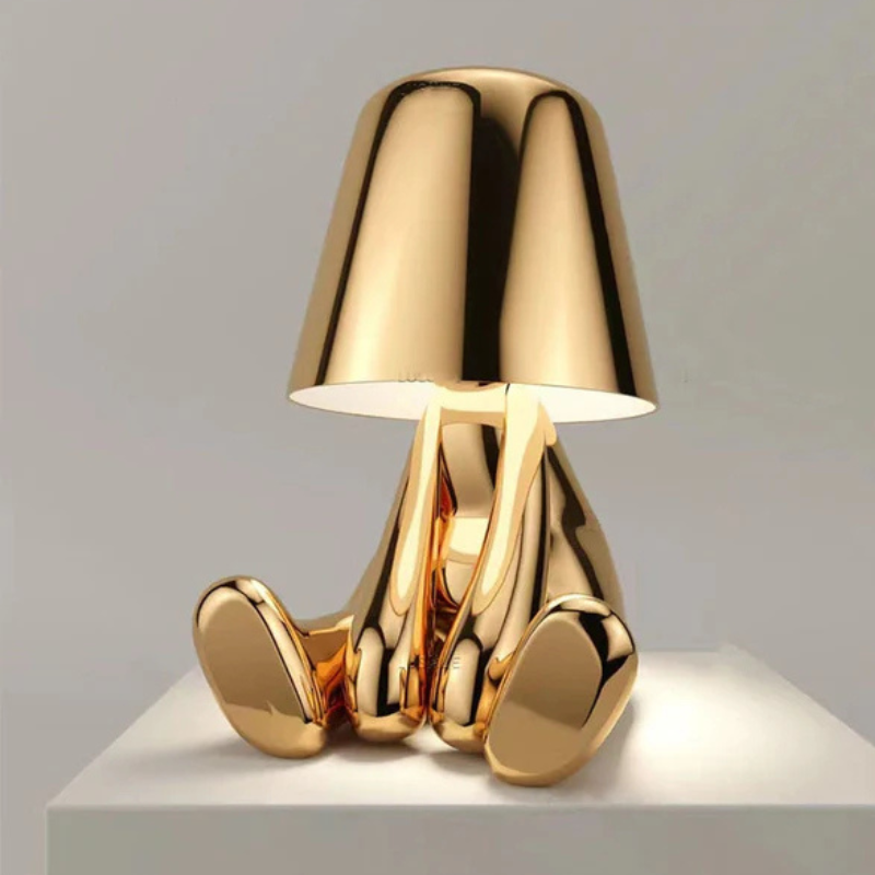 Kabellose Goldene Design-Tischlampe – Dimmbares LED Licht