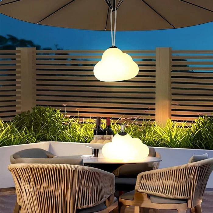 LumiMinori Hängeleuchte LED Wolkenform Weiß