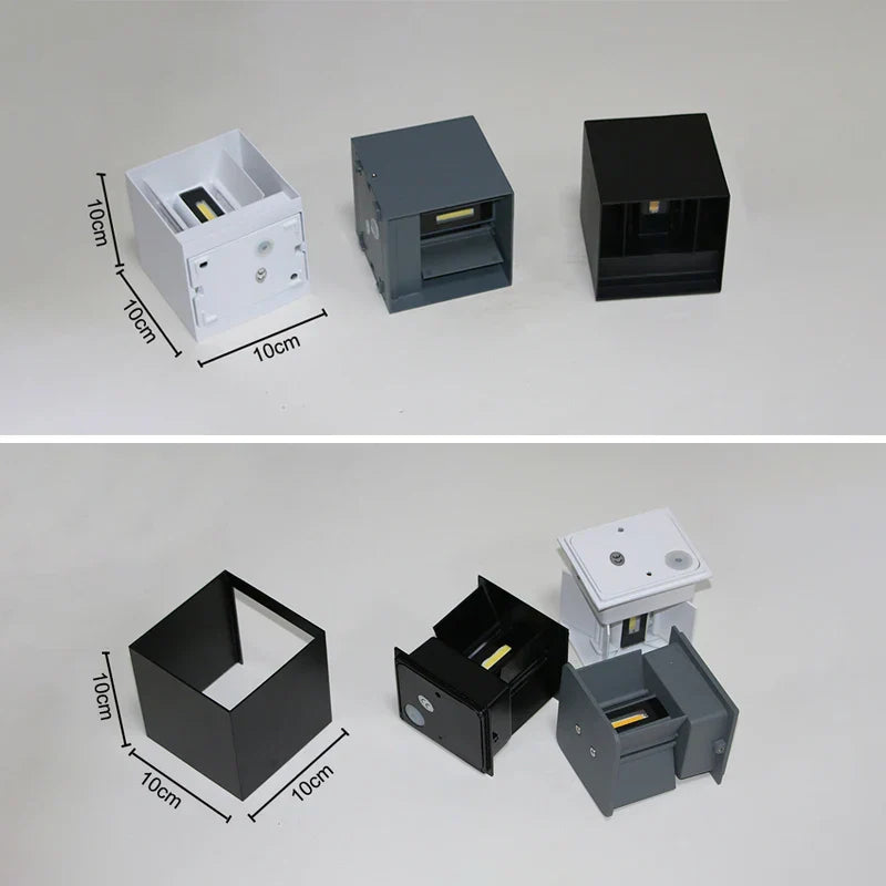 AquaShield Wandlampe Modern LED IP65 Schwarz für Garten & Terrasse