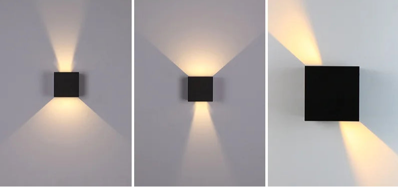 AquaShield Wandlampe Modern LED IP65 Schwarz für Garten & Terrasse