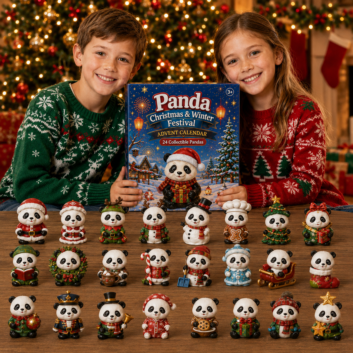 Panda-Adventskalender 2026 – 24 Sammelpandas für Kinder zur Weihnachtszeit 0