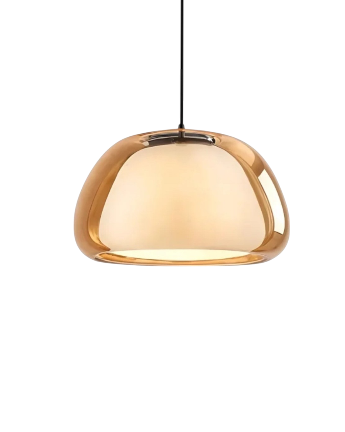 Pendelleuchte | Kuppelform, Mattiertes und Durchscheinendes Glas 10