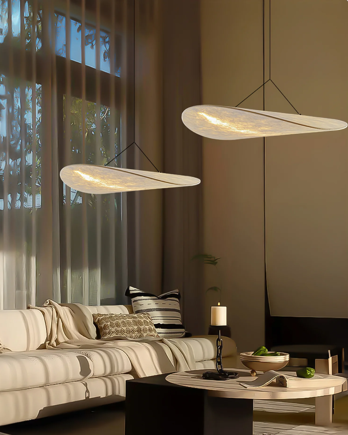 Pendelleuchte | Minimalistisches Design, Bandartige Form 1