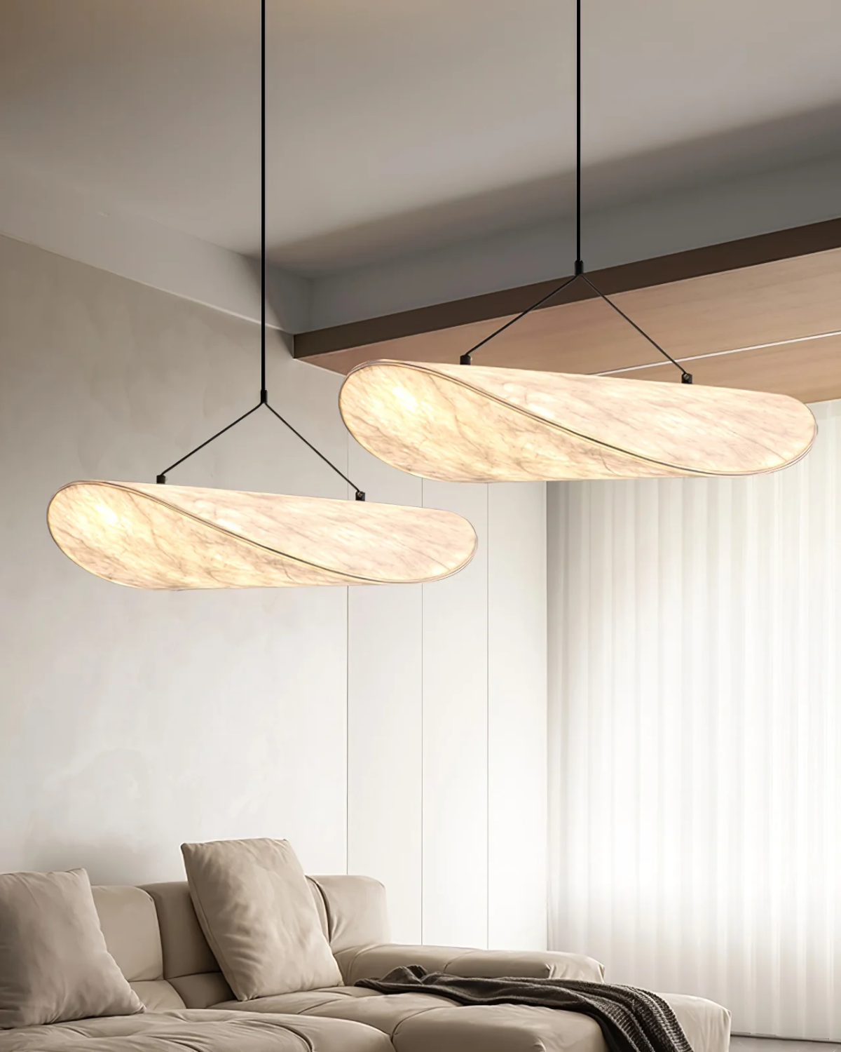 Pendelleuchte | Minimalistisches Design, Bandartige Form 7