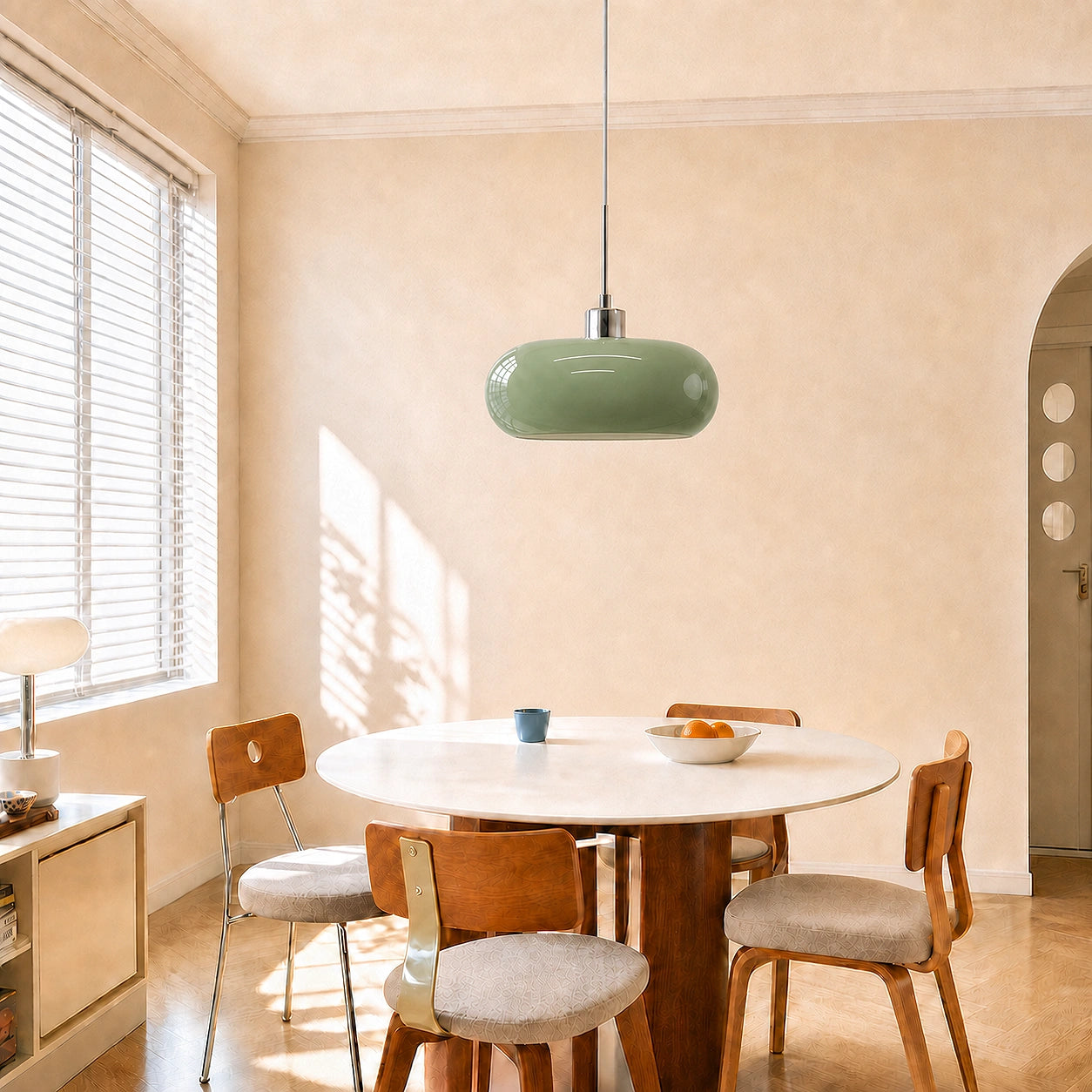 Pendelleuchte | Transparenter Glaslampenschirm, Geometrische Form 8